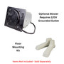 image of optional blower and floor stand of the Comfort Glow 30,000 BTU infrared radiant vent free heater, natural gas