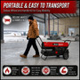 image of 220,000 btu Reddy Heater kerosene forced air heater showing it is portable and easy to transport via the carry handle