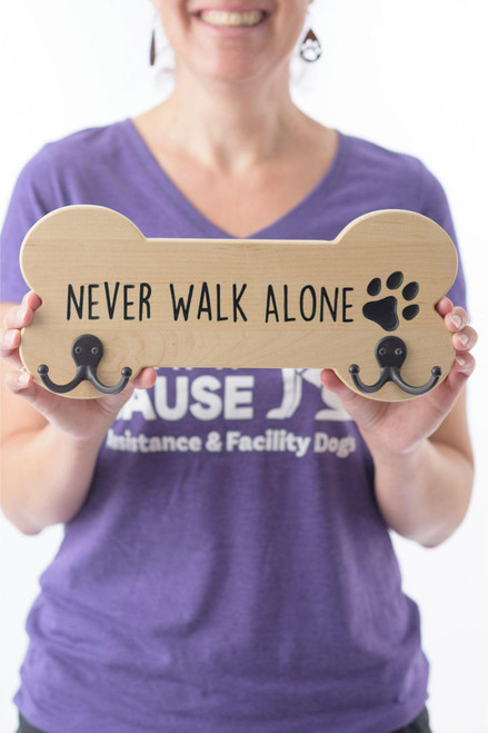 Leash Hook Sign - Never Walk Alone