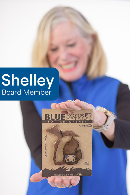 Michigan Magnetic Metal Bottle Opener