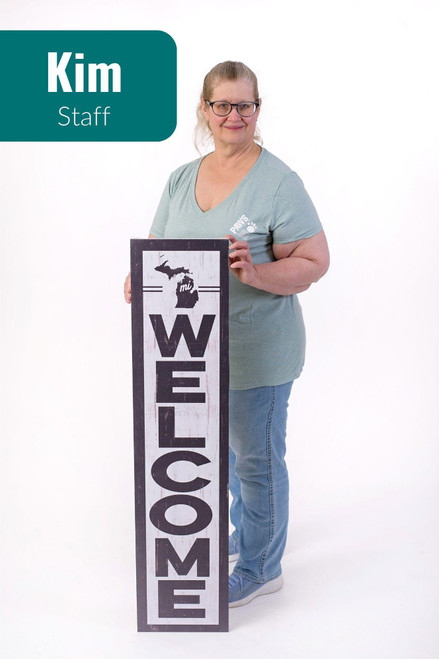 Michigan Welcome Leaner Sign