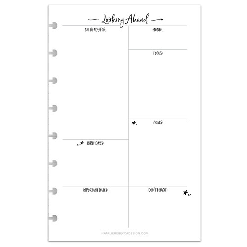 Monarch - TP Weekly Ring-Bound Planner Inserts – TonyaPlans