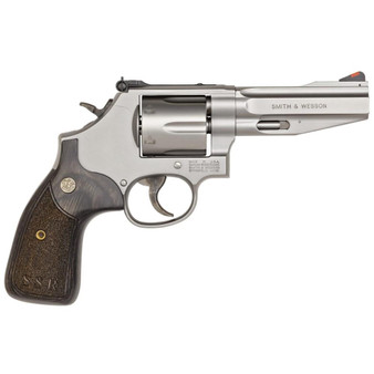 Smith & Wesson L-Frame Performance Center Pro Series Model 686 SSR Handgun .357 Mag 6rd Capacity 4" Barrel Silver with Wood Grip