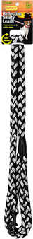 BRDED RFLCT DG LEASH BLK 3/8x6