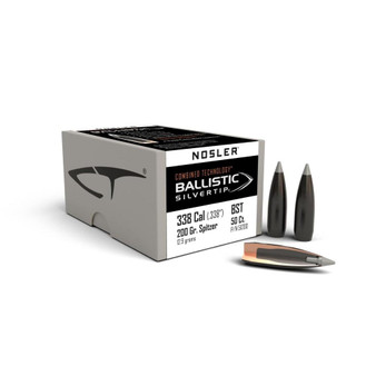 Nosler Ballistic SilverTip Hunting Bullets .338 cal .338" 200 gr SBT-BSTIP 50/ct