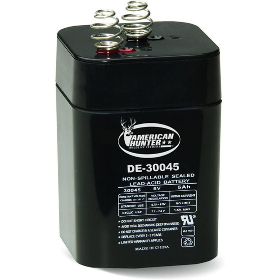 American Hunter Rechargeable Lantern Battery 6V 5A Spring Top