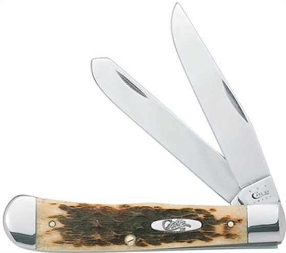 CASE TRAP 2BL 41/8" AMBER BONE SS
