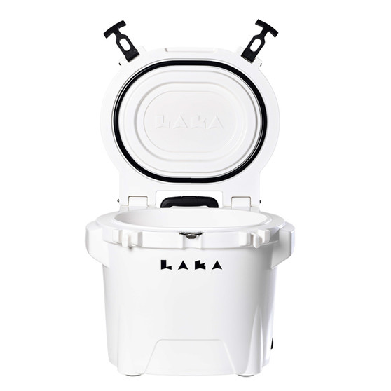 LAKA Coolers 30 Qt Cooler w/Telescoping Handle & Wheels - White LAKA Coolers 30 Qt Cooler w/Telescoping Handle & Wheels - White