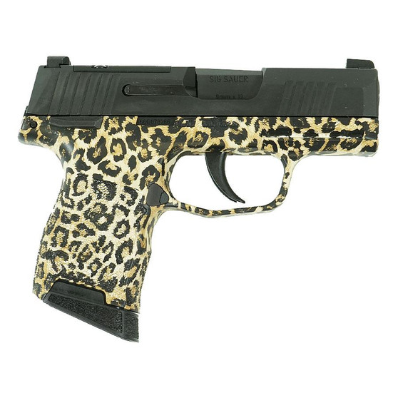 Sig Sauer "Leopard Print" P365 Optic Ready Handgun 9mm Luger 10rd Magazines(2) 3.1" Barrel X-RAY 3 Sights Manual Safety Sig Sauer "Leopard Print" P365 Optic Ready Handgun 9mm Luger 10rd Magazines(2) 3.1" Barrel X-RAY 3 Sights Manual Safety