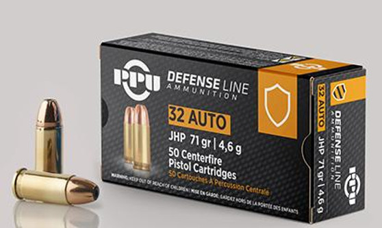 PRIVI .32 Auto JHP 71G 50 RDS Ammo