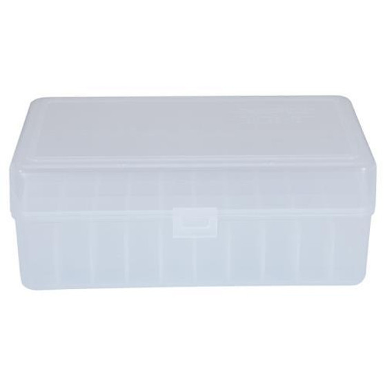 Berry's Mfg 411 Clear Ammo Flip Top Box  Holds 50 Rounds - .45/70 Govt
