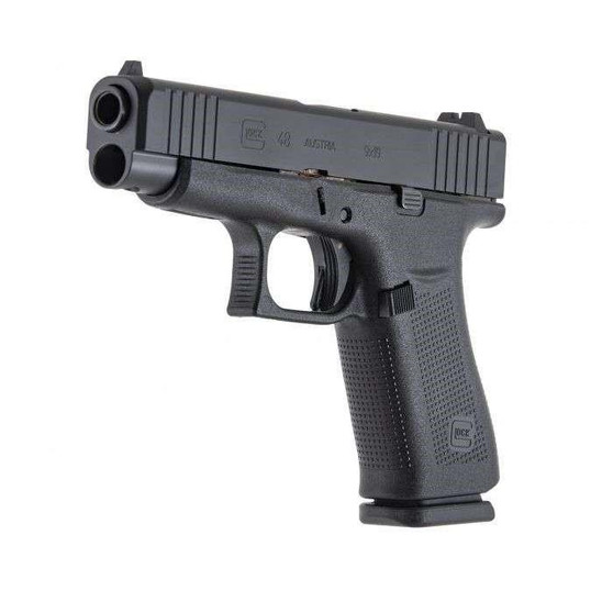 Glock 48 Compact Handgun 9mm Luger 10/rd Magazines (2) 4.17" Barrel Black Night Sights 5.5lb Trigger LE USA