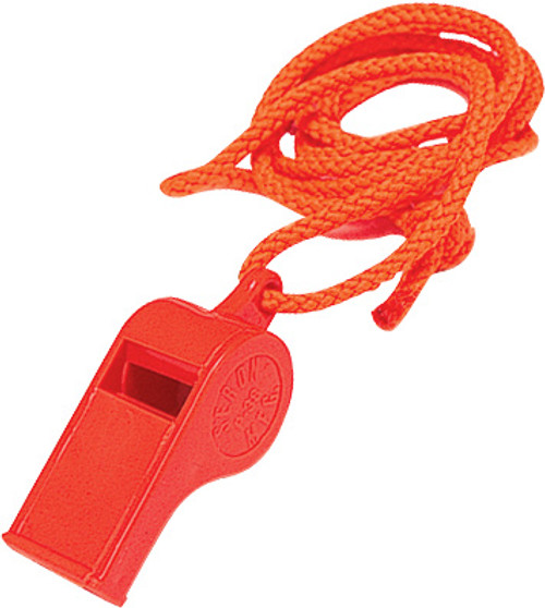 LM PLAST WHISTLE W/ LANYARD