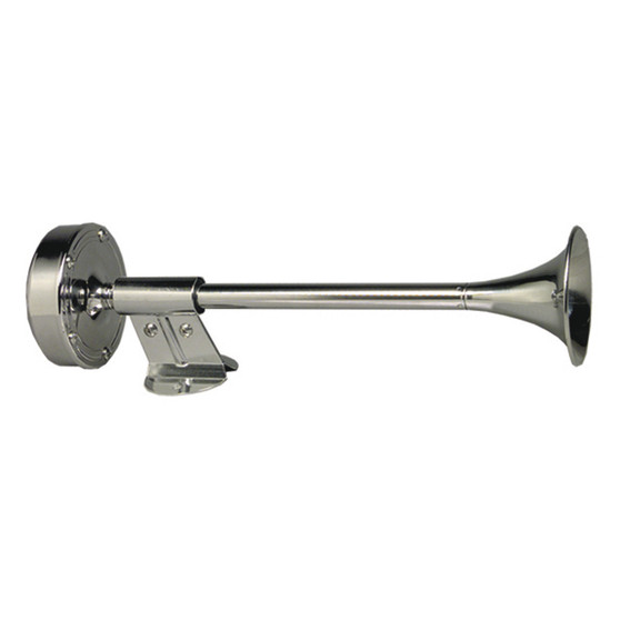 Schmitt Marine Deluxe All-Stainless Shorty Single Trumpet Horn - 12V Schmitt Marine Deluxe All-Stainless Shorty Single Trumpet Horn - 12V