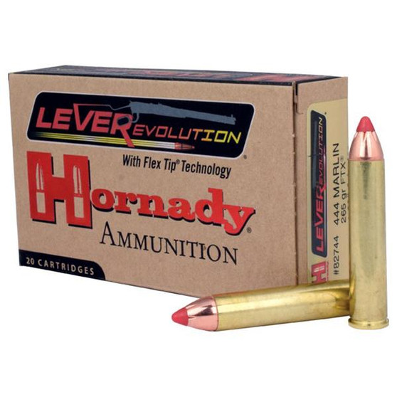 Hornady LEVERevolution Rifle Ammunition .444 Marlin 265 gr FTX 2325 fps - 20/box
