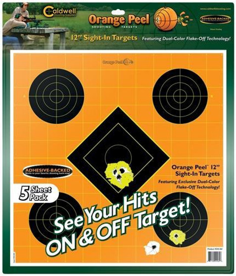 Battenfeld Technologies Caldwell Orange Peel Targets Sight-In Target - 12" 5/Pack