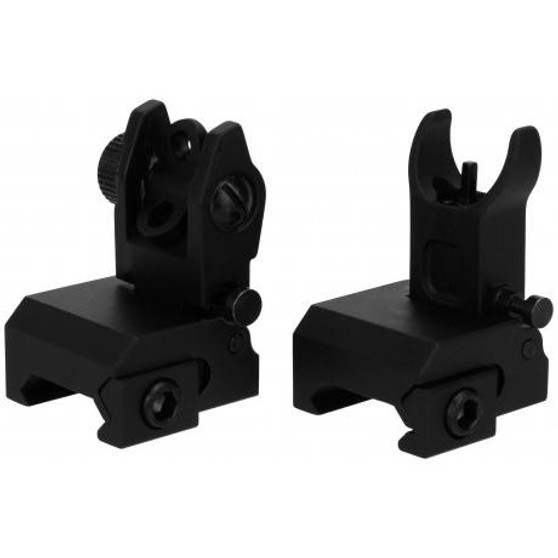 Tacfire AR Front & Rear Flip Up Iron Sights Tacfire AR Front & Rear Flip Up Iron Sights