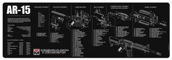 TekMat 12x36 Gun Cleaning Mat - AR-15 Black