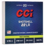 CCI Rimfire Shotshell Ammunition .22 LR 1/15 oz #12 31 gr 1000 fps 2000/ct (100-20/ct Boxes)