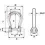 Wichard Self-Locking Bow Shackle - Diameter 8mm - 5/16"