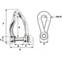 Wichard Self-Locking Twisted Shackle - Diameter 6mm - 1/4" Wichard Self-Locking Twisted Shackle - Diameter 6mm - 1/4"