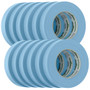 FrogTape CP 250 Medium-High Adhesion Masking Tape - 24MM x 55M x 12-Pack - Light Blue - Rated f/250&deg;F