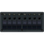Blue Sea 8371 Water Resistant Panel - 8 Position - Black - Horizontal Mount