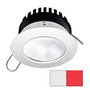 i2Systems Apeiron PRO A506 - 6W Spring Mount Light - Round - Cool White &amp; Red - White Finish