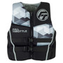 Full Throttle Men&#39;s Rapid-Dry Flex-Back Life Jacket - L - Black/Grey