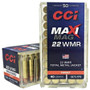 CCI  Maxi-Mag Rimfire Ammunition .22 WMR 40 gr. TMJ 1875 fps 50/ct