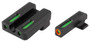 Truglo TFX Pro Tritium/Fiber-Optic Day/Night Sights Fit SSteyr M-A1|Steyr C-A1|Steyr S-A1|Steyr L-A1 - Orange Outline Front/Rear Green
