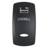 Pacer Actuator - 'LIVEWELL' f\/V Series Contura Switches - Black - Laser Etched (Top\/Bottom Light) [EV2LE-LVWL]