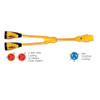 Marinco Y504-2-30 EEL (2)-30A-125V Female to (1)50A-125\/250V Male "Y" Adapter - Yellow [Y504-2-30]