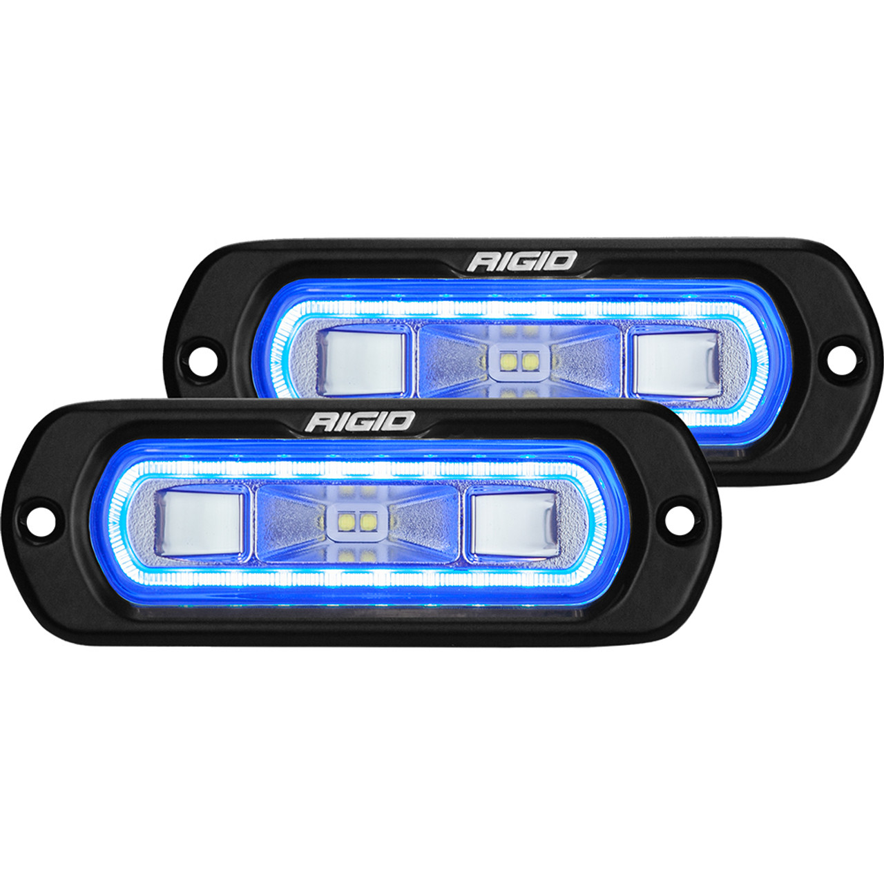 RIGID Industries SR-L Series Flush Mount Spreader Light - Black Housing - Blue Halo [53221]