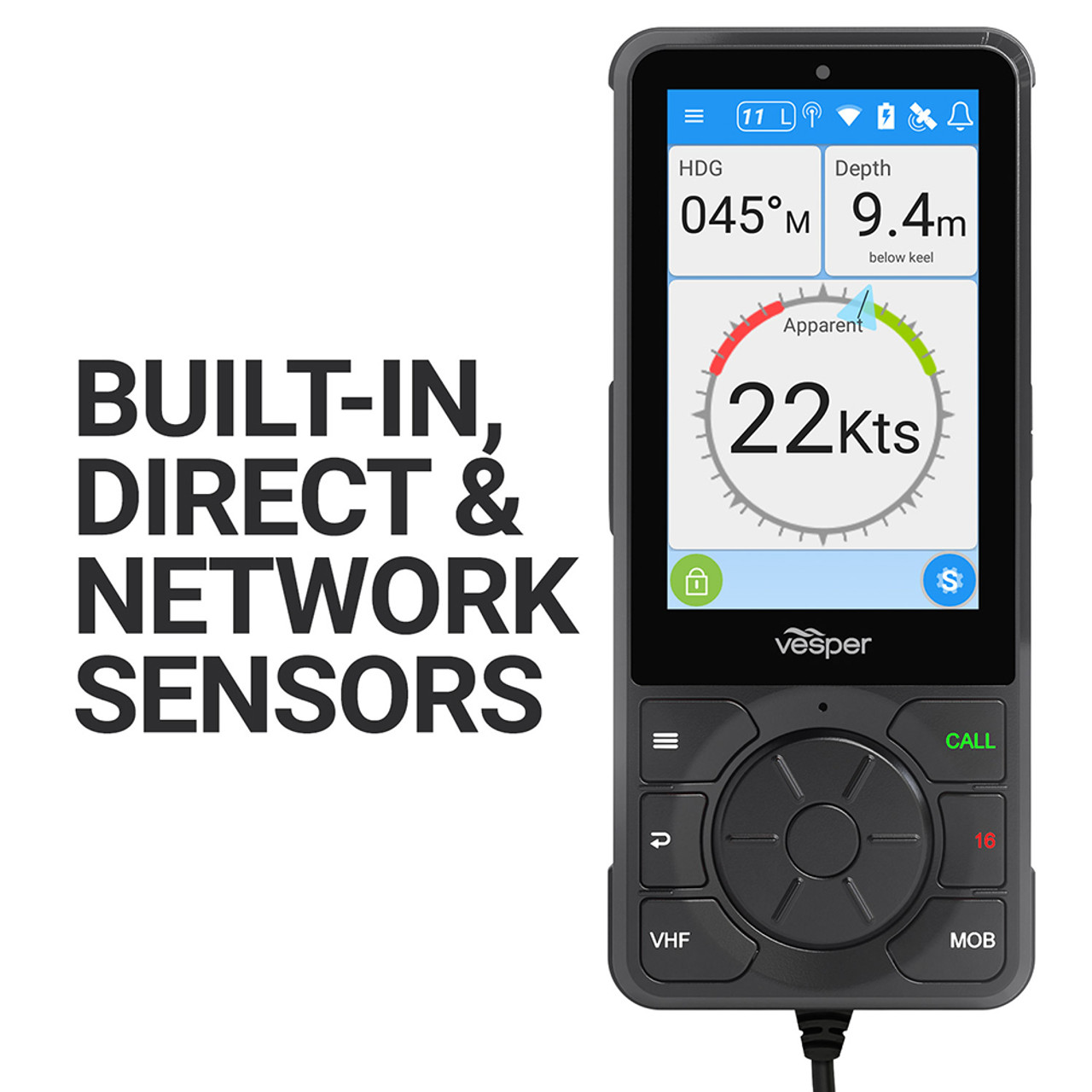 Vesper Cortex H1 Tethered Handset w\/Non-Powered Cradle [010-02816-00]