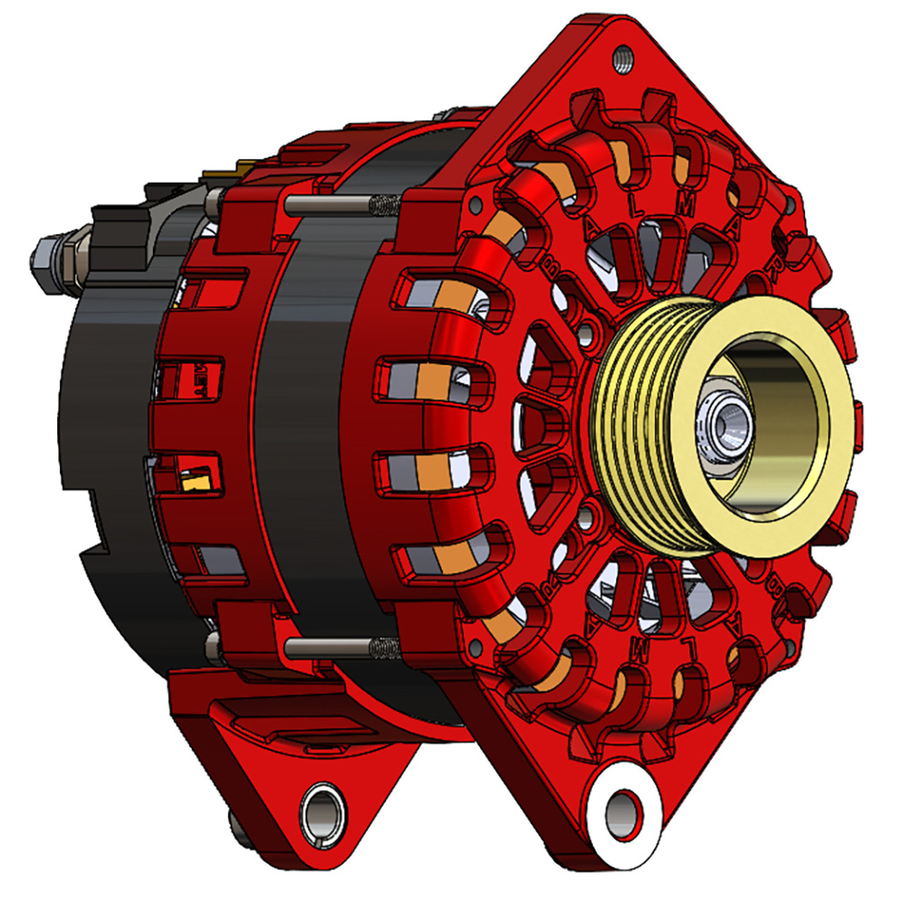 Balmar Alternator 250 AMP 12V 3.15" Dual Foot Saddle K6 Pulley f\/ Yanmar Commmon Rail Engines [XT-CR-250-K6]