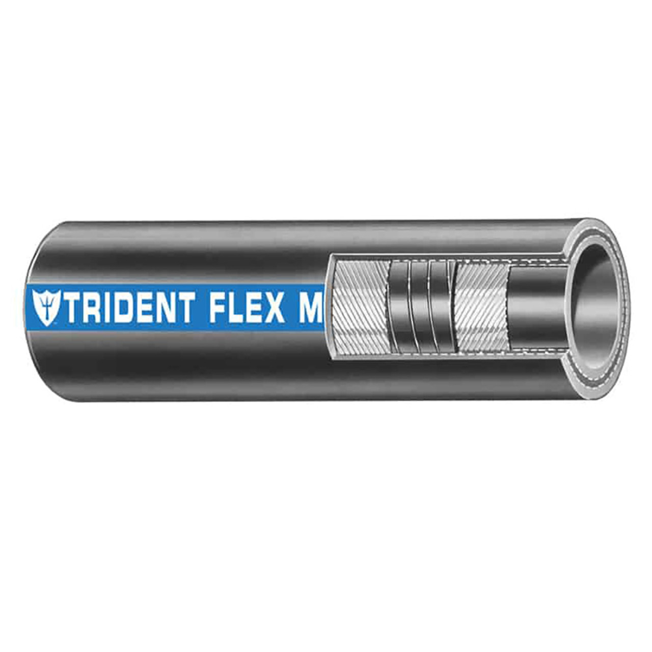 Trident Marine 1-1\/2" x 50 Coil Flex Marine Wet Exhaust  Water Hose - Black [250-1126]
