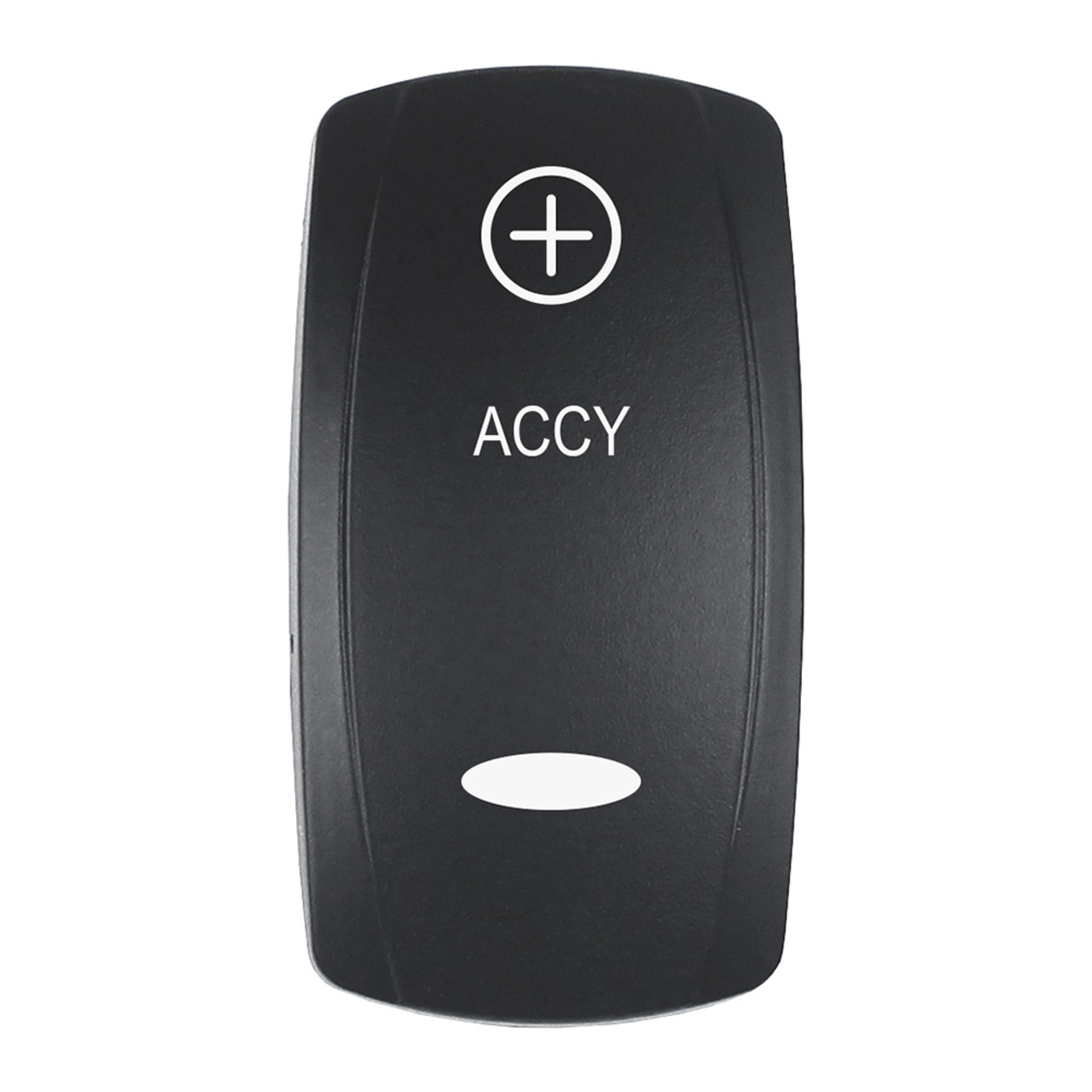 Pacer Actuator - 'ACCY' f\/V Series Contura Switches - Black - Laser Etched (Top\/Bottom Light) [EV2LE-ACC]