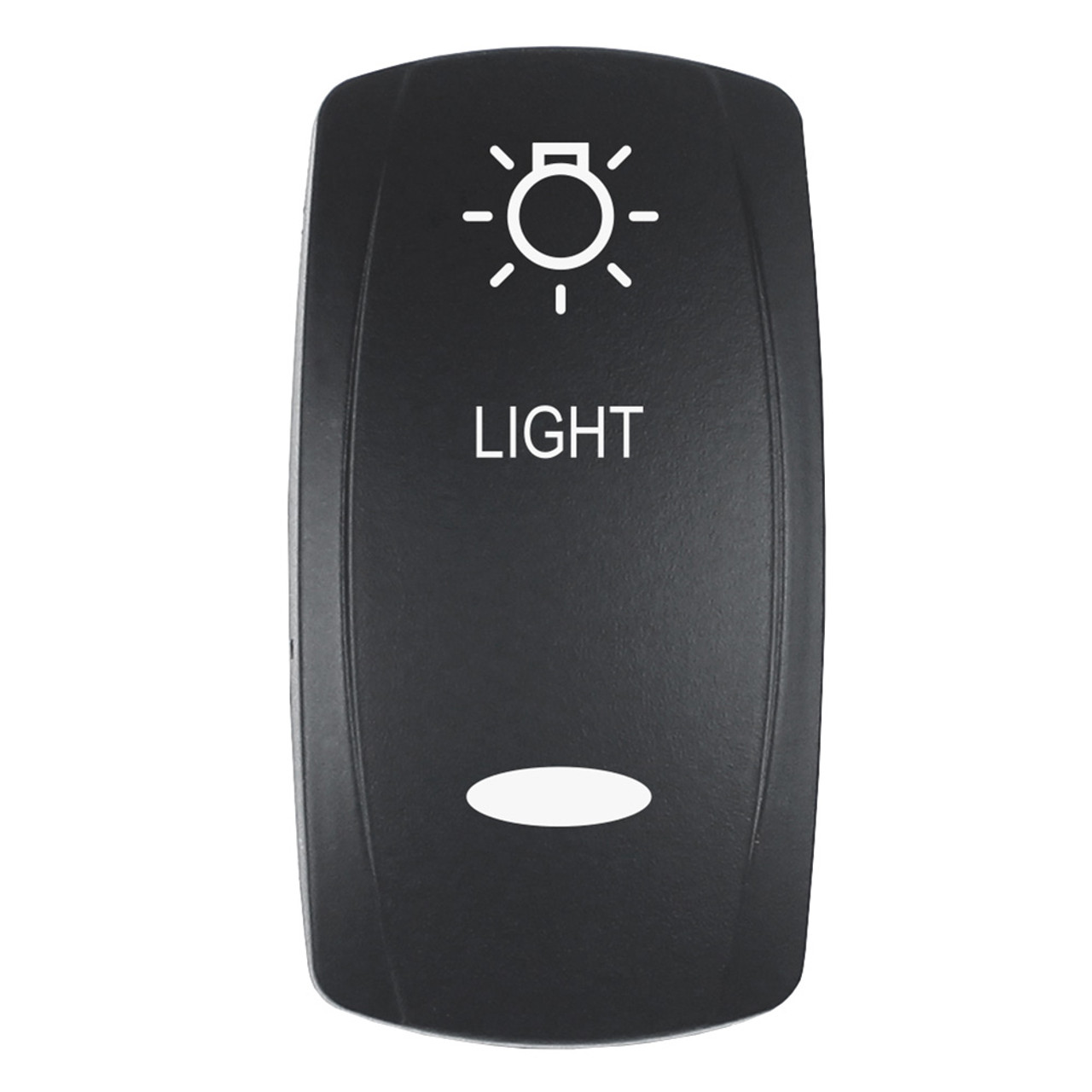 Pacer Actuator - 'LIGHT' f\/V Series Contura Switches - Black - Laser Etched (Top\/Bottom Light) [EV2LE-LT]