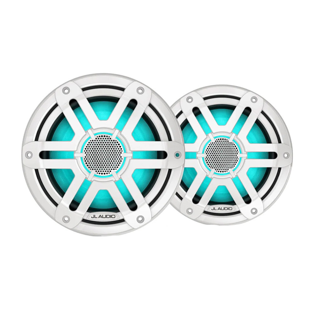 JL Audio M200 Marine Speakers 7.7" w\/LED  White Sport Grille [010-04757-00]