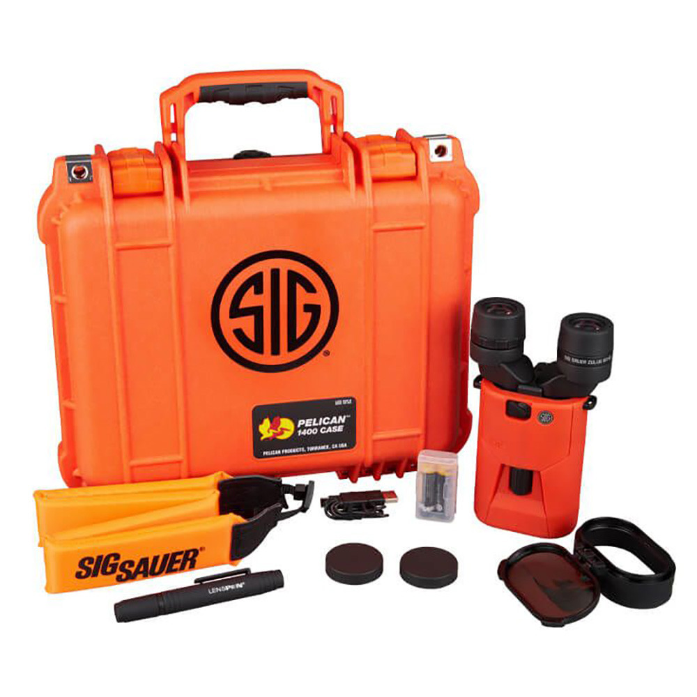 SIG SAUER ZULU6 HDX Marine Binocular w\/Polarized Flip Lens - 16x42mm - Orange [SOZ6WP16M]