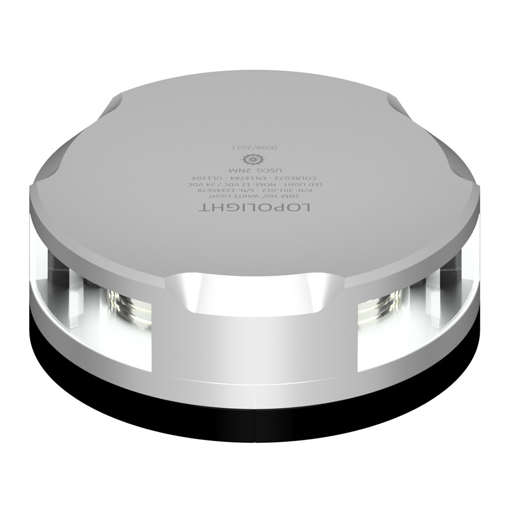 Lopolight Masthead\/360-Degree Light - 2NM - Silver Housing w\/FB Base [201-020-FB]