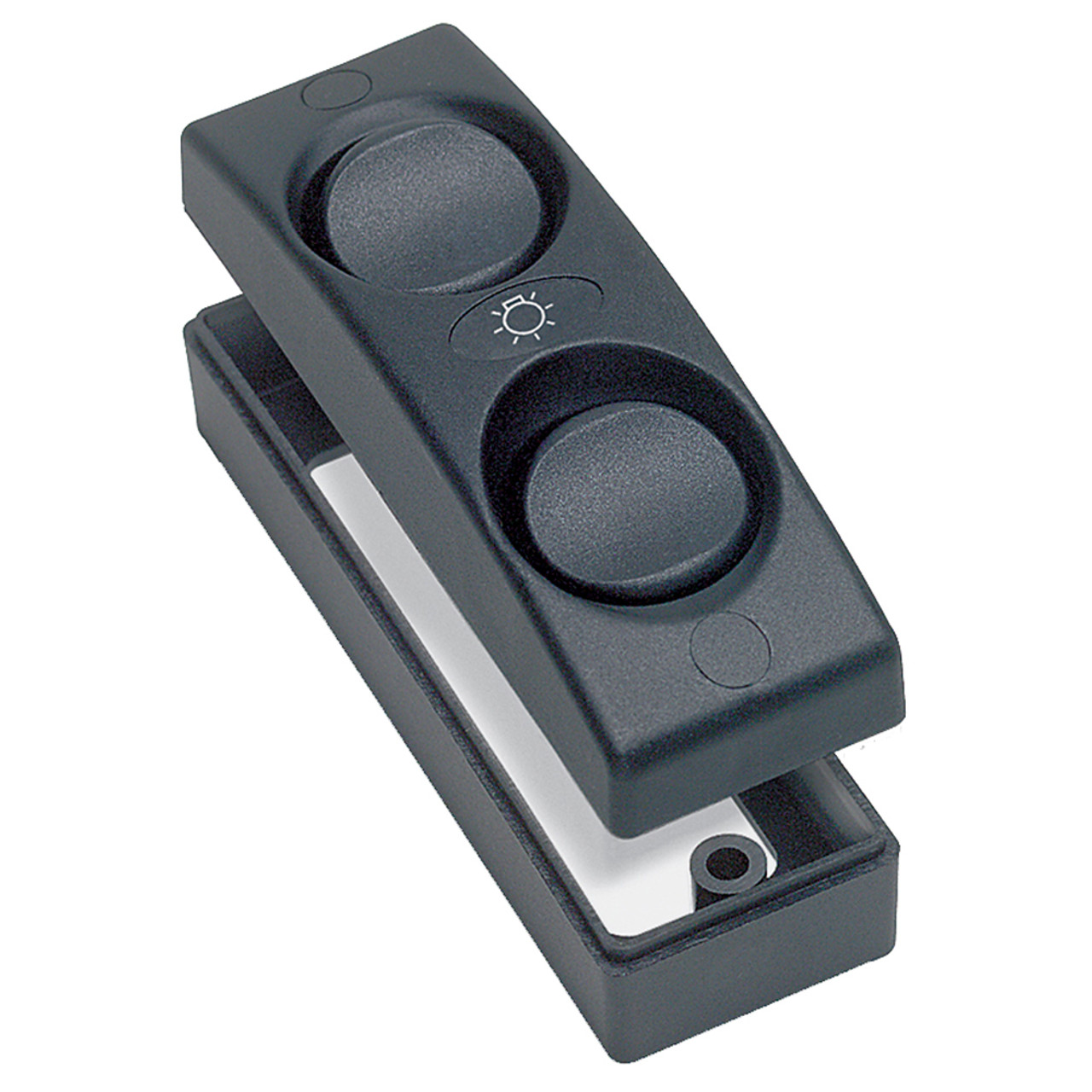 BEP Contour 1100 Series Double Interior Switch - On\/Off - Black [1101-BK]