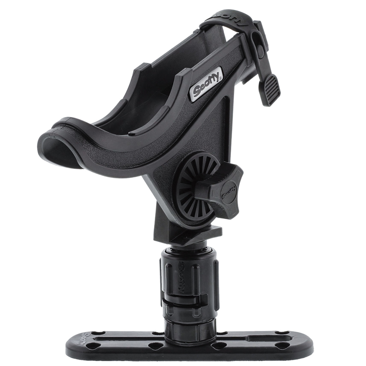 Scotty 282 Baitcaster Rod HolderTrack Combo w\/Gearhead & 4" Track [0282-BK]