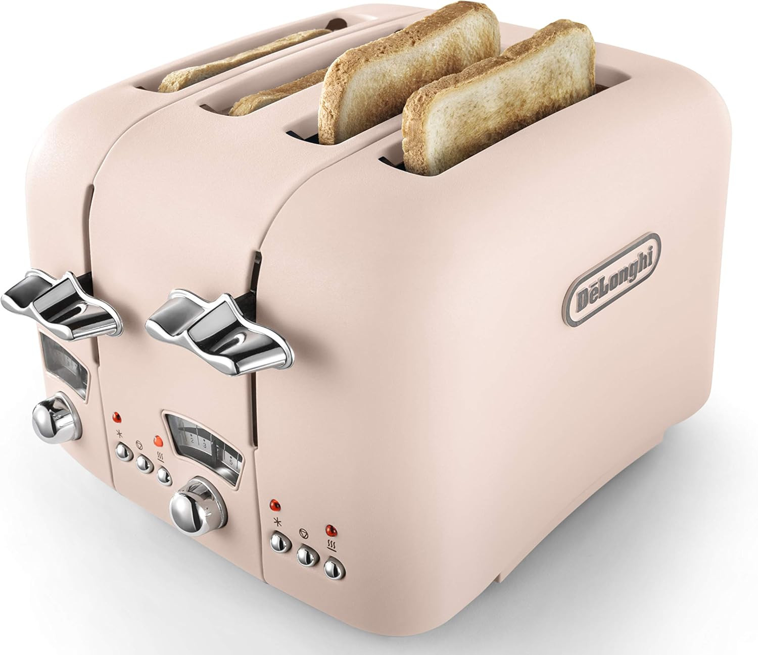 DeLonghi ピンク トースター De'Longhi Eclettica 4-Slice Toaster in