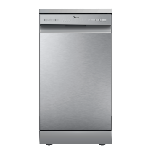 Midea MDWEF1034C(S)-WG-UK 10 Place Setting Freestanding Slimline 45cm Dishwasher - Silver - MDWEF1034C(S)-WG-UK