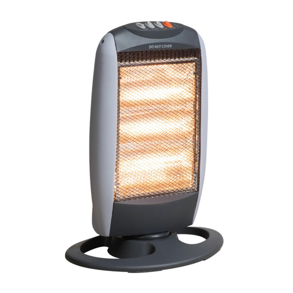 Fine Elements 1200W Halogen Heater | 3 Heat Settings & Oscillation| Safety Tilt Switch