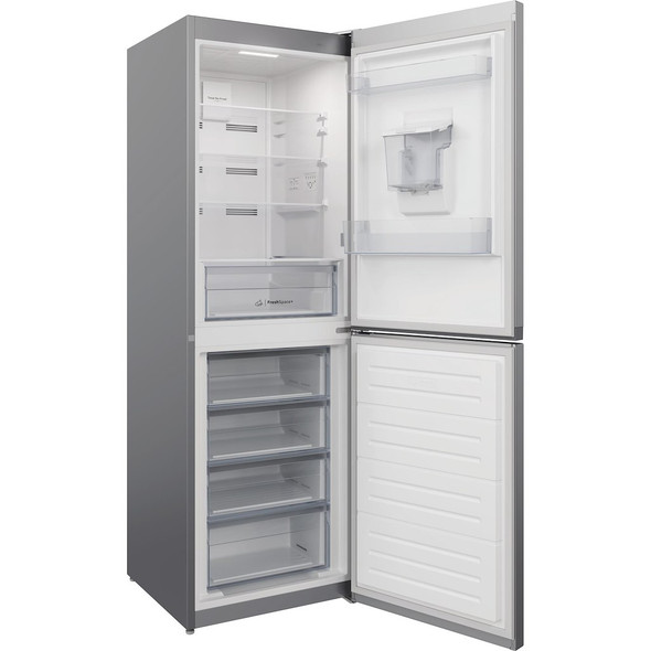 Indesit Total No Frost IBTNF 60182 S AQUA UK Fridge Freezer - Silver - IBTNF60182SAQUA
