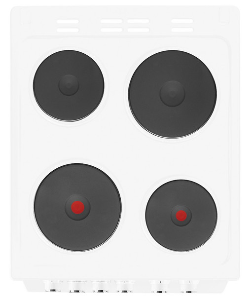 Beko KD531AW 50cm Electric Cooker with Solid Plate Hob - White - KD531AW