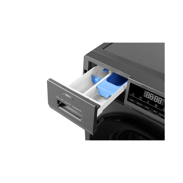 Teknix TK3W1014XS Freestanding Washing Machine – 10kg 1400 Spin Silver